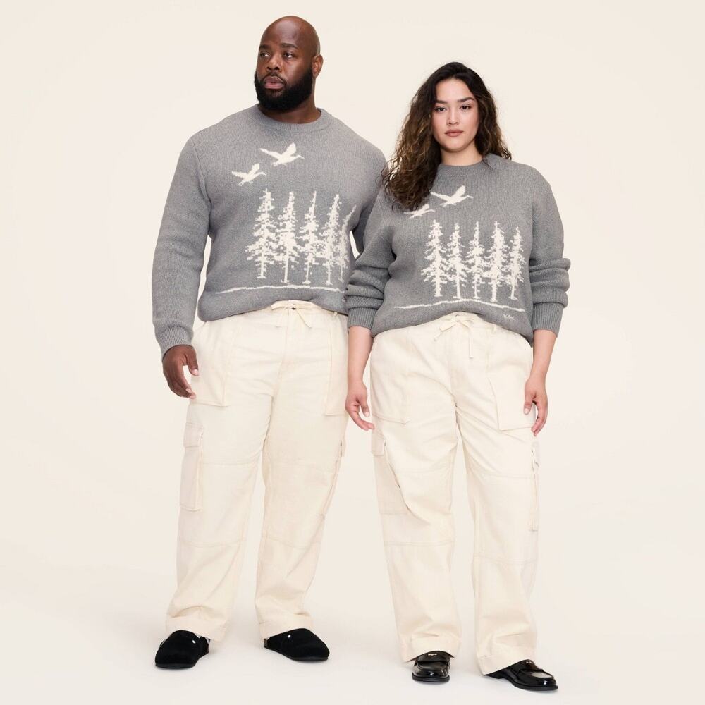 Woolrich X Target Adult Big Mid-Rise Straight Leg Slouchy Cargo Pants Cream 3XL